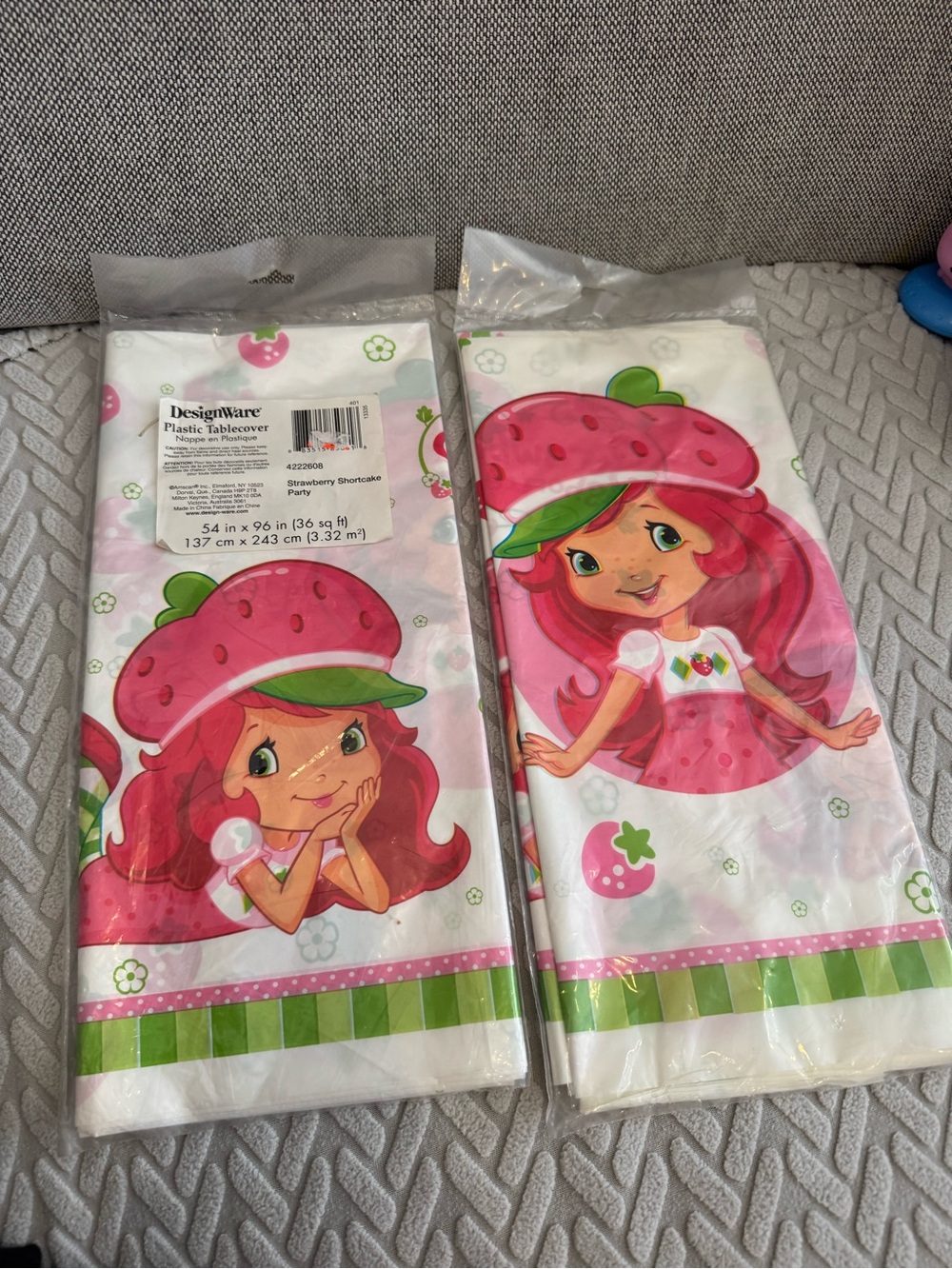 Designware Strawberry Shortcake Pink and Green Plastic Tablecover - Kids Party